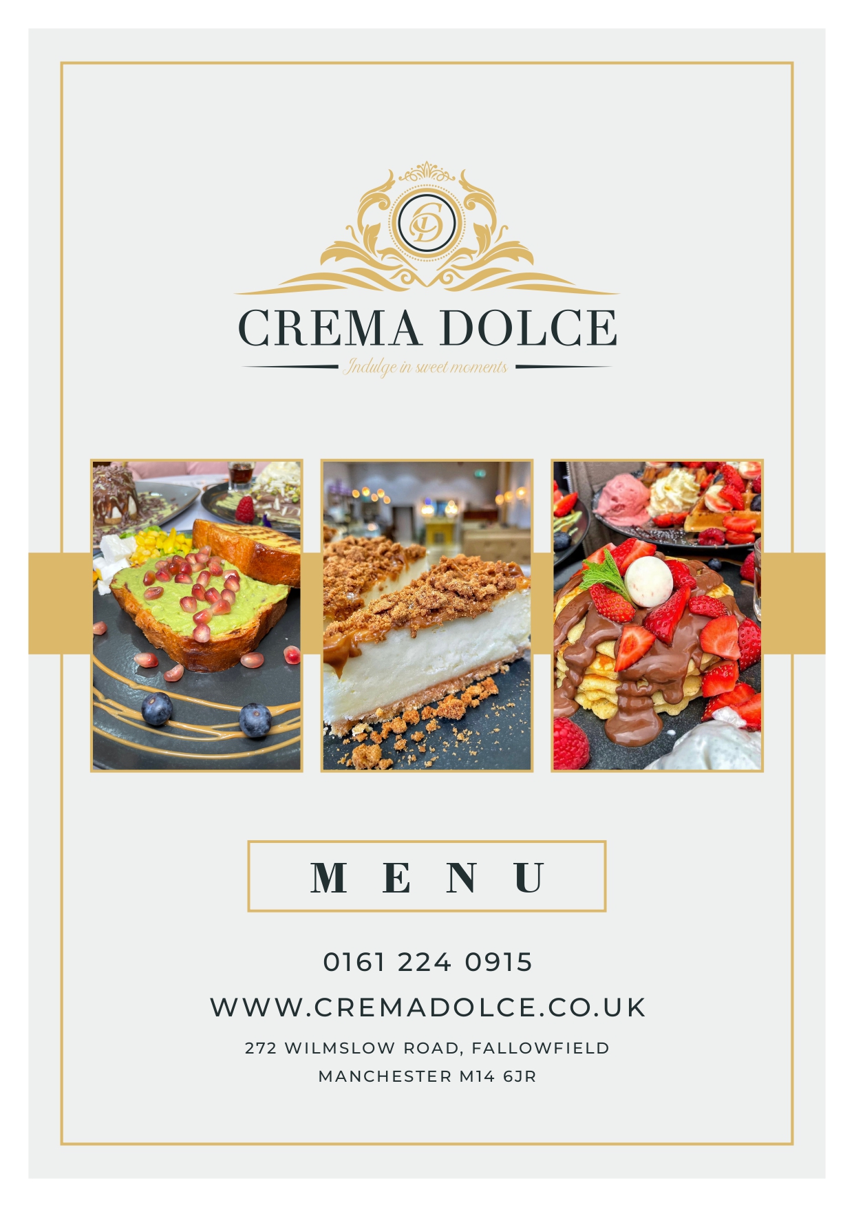 Dessert menu page 1