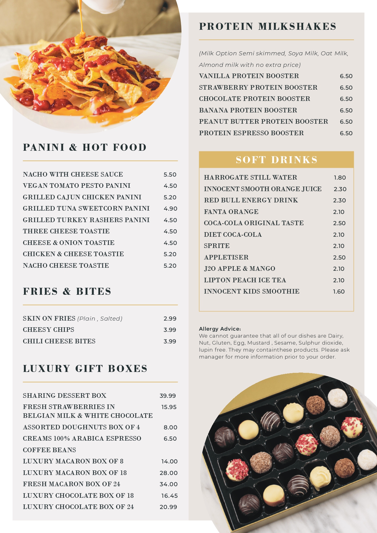 Dessert menu page 8